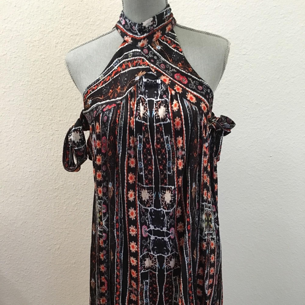 Free People black floral dress small S New NWT Sleeveless RARE HTF GORGEOUS